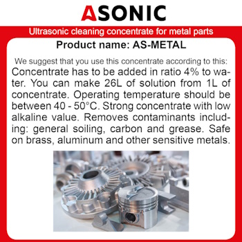 Asonic ultrazvučni koncentrat za čišćenje 1l AS-METAL-1