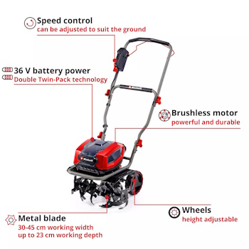 Einhell PROFESSIONAL akumulatorska kopačica GP-CR 36/45 Li E BL- Solo-1