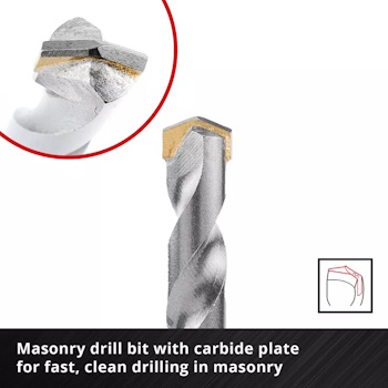 Einhell S-CASE set burgija za ciglu i keramiku E6.3 1/4