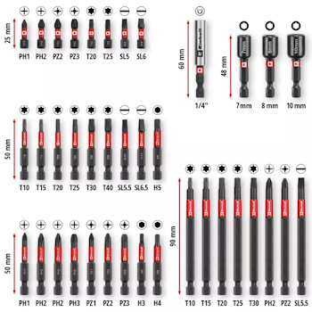 Einhell M-CASE set Impaktor nastavaka produženih E6.3 1/4