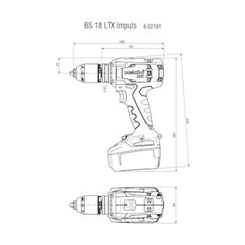 Metabo akumulatorska bušilica/odvijač BS 18 LTX Impuls Solo 602191890-1