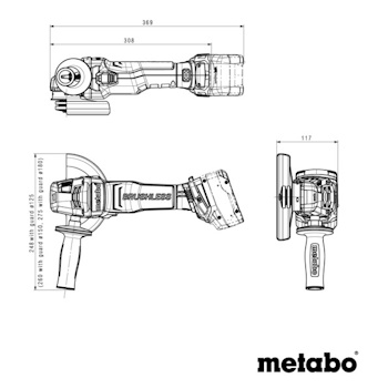 Metabo akumulatorska ugaona brusilica WVB 18 LT BL 15-125 Quick Solo 601731850-7