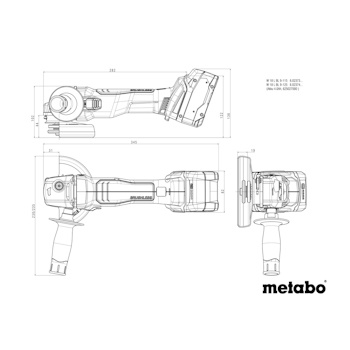 Metabo akumulatorska ugaona brusilica W 18 L BL 9-125 Solo 602374850-7