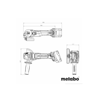 Metabo akumulatorska ugaona brusilica W 18 LT BL 11-125 Solo 613052850-6