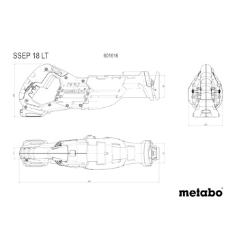 Metabo akumulatorska univerzalna testera - recipro SSEP 18 LT Solo 601616850-4