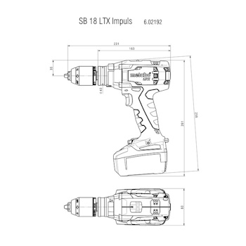 Metabo akumulatorska vibraciona bušilica SB 18 LTX Impuls Solo 602192890-2