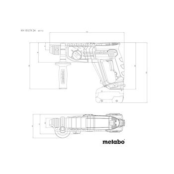 Metabo akumulatorski pneumatski čekić KH 18 LTX 24 SDS-plus Solo 601712850-2