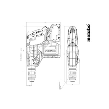 Metabo akumulatorski pneumatski čekić KH 18 LTX BL 28 Q Solo 601715850-5