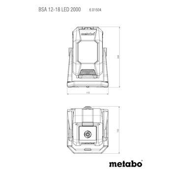 Metabo akumulatorski reflektor BSA 12-18 LED 2000 Solo 601504850-7