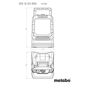 Metabo akumulatorski reflektor BSA 18 LED 4000 Solo 601505850-7