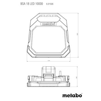 Metabo akumulatorski reflektor BSA 18 LED 10000 Solo 601506850-5