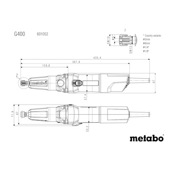 Metabo ravna-čeona brusilica 380W G 400 601052000-1