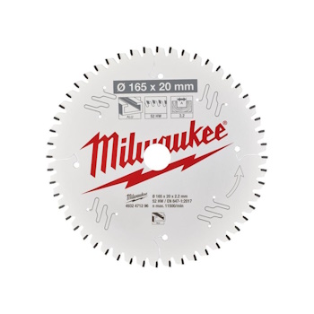 Milwaukee list testere 165x20mm Z52 4932471296