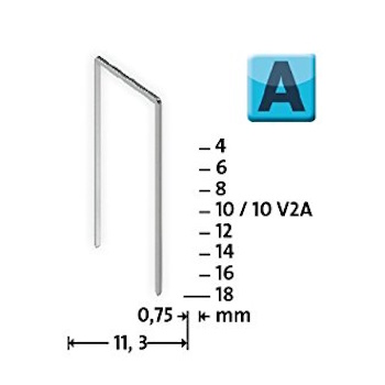 Novus klamerice 53/10 čelične tip A 1000/1 042-0357-1