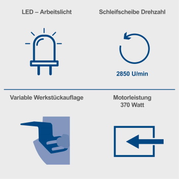 Scheppach stona kombinovana brusilica 370W BG150-8