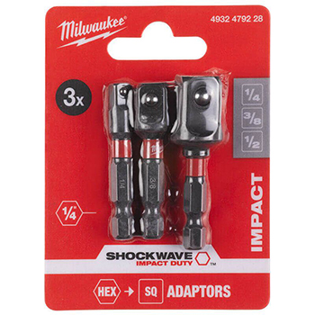 Milwaukee set adaptera Shock Wave Impact Duty 3 kom. 4932479228