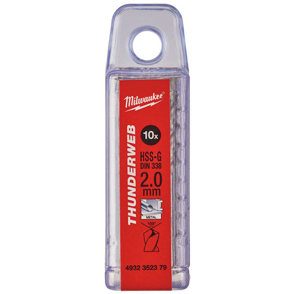 Milwaukee set 10 burgija 2mm THUNDERWEB HSS-G 4932352379