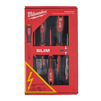 Milwaukee set izolovanih slim VDE odvijača Tri-Lobe 1000V 5/1 4932478737-1