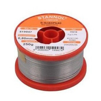 Stannol žica za lemljenje Tinol punjena ø0.8mm 250g Sn60/Pb39/Cu1