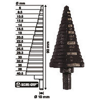 Milwaukee stepenasta burgija 6-40.5mm 48899340-2