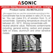 Asonic koncentrat za čišćenje 1l AS-METALECO-1