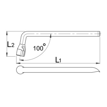 Unior ključ za točak savijeni 19mm 210/2 600783-2