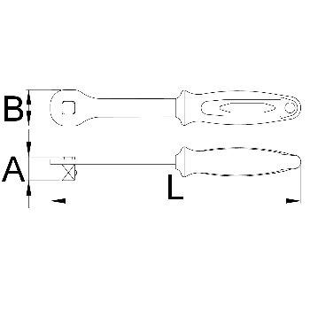 Unior ručica za nasadne ključeve 1/2“ 190.8/2BI-US 627085-1