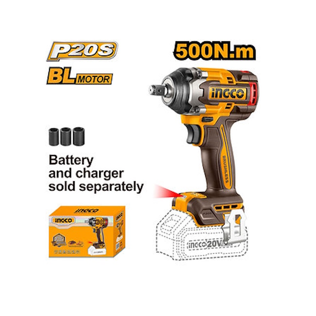 Ingco aku udarni odvijač 500Nm CIWLI20501