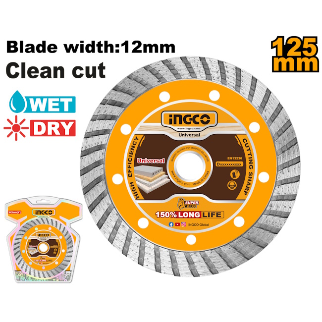 Ingco turbo dijamantski rezni disk 125mm DMD031251