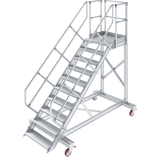 Krause pokretne stepenice sa platformom 10 gazišta nagib 45° 600mm 827890