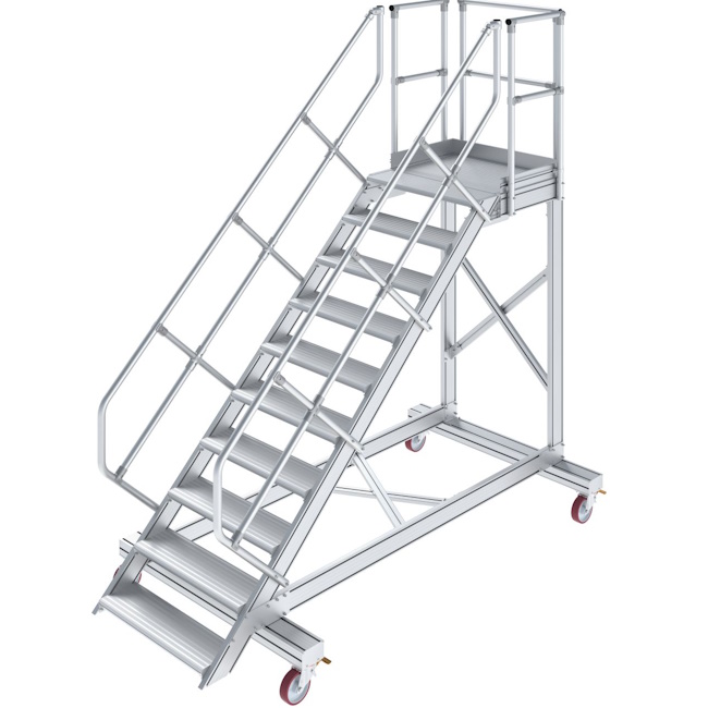 Krause pokretne stepenice sa platformom 10 gazišta nagib 45° 800mm 828095