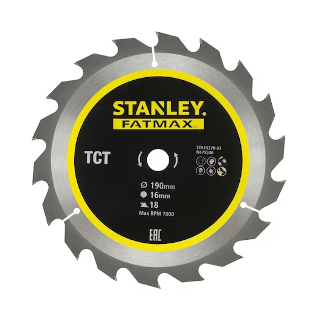 Stanley list cirkulara 190x16mm 18zuba STA15370-XJ