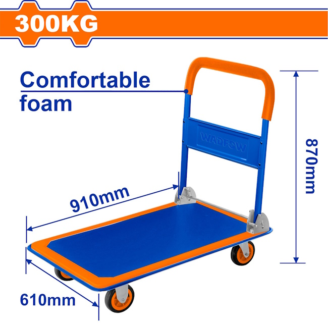 Wadfow ručna transportna platforma sklopiva 300kg WWB1330