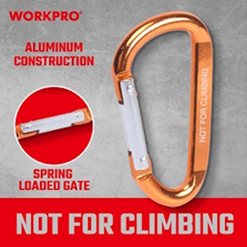 Workpro privezak karabiner 6cm set 2/1 WP389006-1